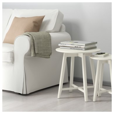 IKEA Комплект журнальных столов KRAGSTA 2 шт Белый (ИКЕА КРАГСТА) 20299829 фото - 5