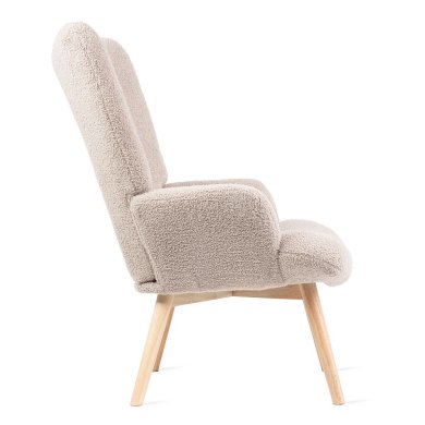Крісло м'яке Homla MOSS TEDDY BOUCLE Бежевий 209865 фото - 3