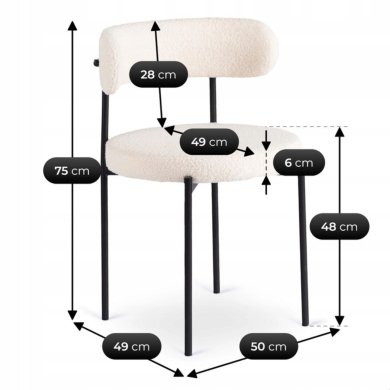 Обідній стілець Mebel Elit TULSA Кремовий ME.TULSA/KR/CZ/TB/K фото - 6