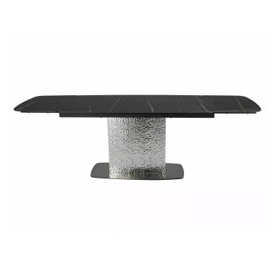 Раскладной обеденный стол Signal MONCLER SAHARA NOIR Ceramic Marmur Черный MONCLERCC160 фото - 2