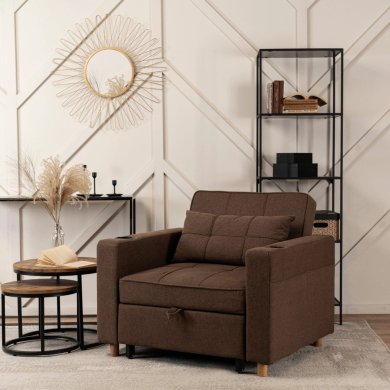 Крісло м'яке розкладне Mebel Elit SOLOR Коричневий ME.SOLOR/BR/T/FW фото - 10