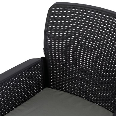 Комплект садовой мебели Mebel Elit ARGOS FRESNO BIG 6 Черный ME.ARGOS/160-260/O/CZ/OGR/S:1|ME.FRESNO/CZ/RT/FW:6 фото - 7