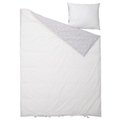 Комплект постільної білизни NATTSLANDA 150х200 см Сірий - 5 IKEA Комплект постільної білизни NATTSLANDA 150х200 см Сірий (ИКЕА НАТТСЛАНДА) 30508021 фото - 5