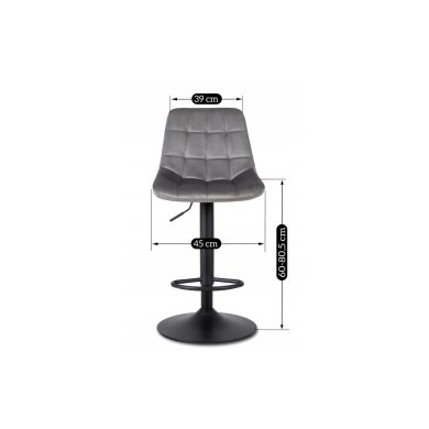 Барний стілець Mebel Elit ARCOS 2 Welur Сірий ME.ARCOS2/P/V/H фото - 10