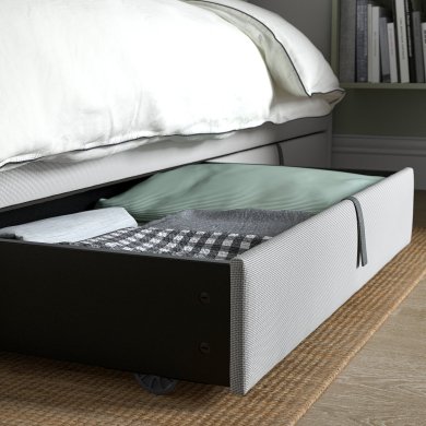 IKEA Кровать GLADSTAD 140x200 см Серый (ИКЕА ГЛАДСТАД) 09406798 фото - 9