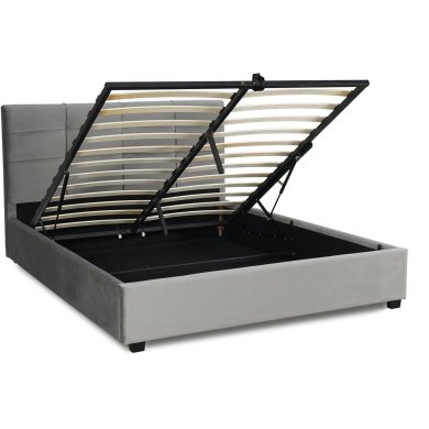 Кровать Mebel Elit TINGA Welur 140x200 см Серый - 2 Кровать Mebel Elit TINGA Welur 140x200 см Серый ME.TINGA/140/JP/V/LOZZPOJ фото - 2