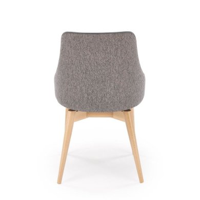 Обеденный стул поворотный Halmar MALAGA Пепельный - 6 Обеденный стул поворотный Halmar MALAGA Пепельный V-PL-N-MALAGA-MAVEL14/STELAR92 фото - 6