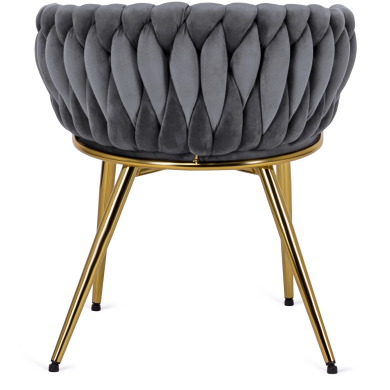 Обеденный стул Mebel Elit CAPRI Welur Серый - 4 Обеденный стул Mebel Elit CAPRI Welur Серый ME.CAPRI/P/ZL/V/K фото - 4