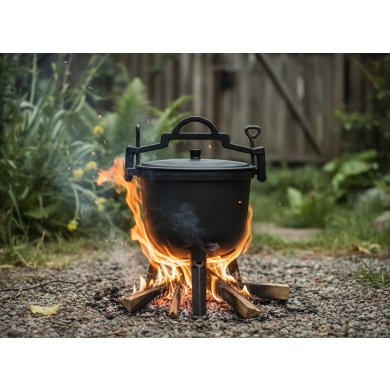 Чугунный котелок Garden Line 11 л Серый BBQ3727 фото - 11