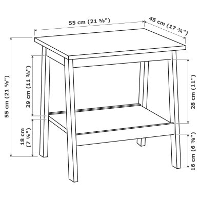 IKEA Журнальний стіл LUNNARP Білий (ИКЕА ЛУННАРП) 70399020 фото - 9