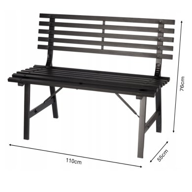Садовая скамья Garden Line MEB0827 Черный - 3 Садовая скамья Garden Line MEB0827 Черный MEB0827 фото - 3