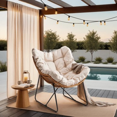 Садове крісло Mebel Elit FIN Бежевий ME.FIN/BZ/T/FW фото - 4