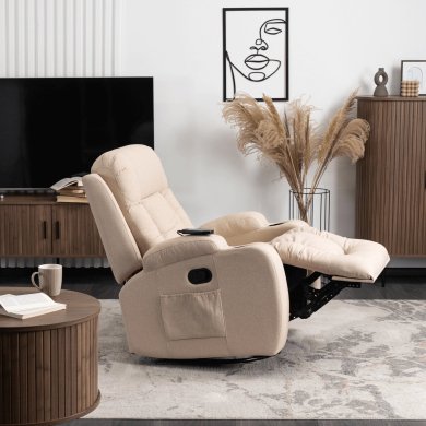 Кресло мягкое раскладное массажное с реклайнером Mebel Elit BOX 2 Бежевый - 10 Кресло мягкое раскладное массажное с реклайнером Mebel Elit BOX 2 Бежевый ME.BOX2/BZ/T/FW фото - 10