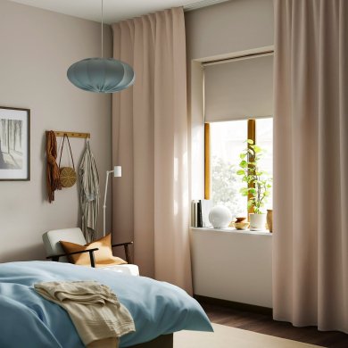 IKEA Шторы SANELA 140х300 см 2 шт Светло-бежевый (ИКЕА САНЕЛА) 60589879 фото - 24