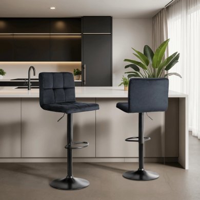 Барный стул Mebel Elit NERO Welur Черный ME.NERO/CZ/CZ/V/H фото - 8