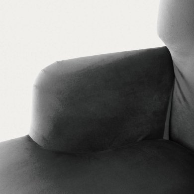 Крісло-качалка м'яке 2 в 1 Homla MOSS PLUS Welur Сірий 230373 фото - 7