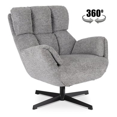 Крісло м'яке поворотне Mebel Elit REAL Сірий ME.REAL/P/CZ/T/FW