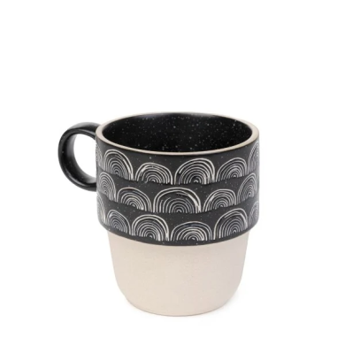 Кружка Homla GRANTI 400 мл | Черный / Кремовый - 2 Кружка Homla GRANTI 400 мл | Черный / Кремовый 218175 фото - 2