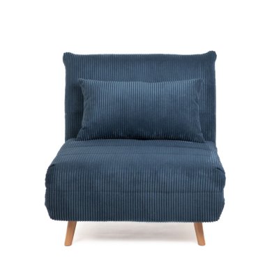 Крісло м'яке розкладне Homla SOLACE Velvet Синій 222997 фото - 2