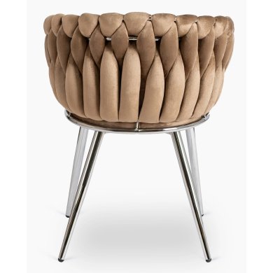 Обеденный стул Mebel Elit SORELLA Welur Бежевый ME.SORELLA/BZ/CH/V/K фото - 4