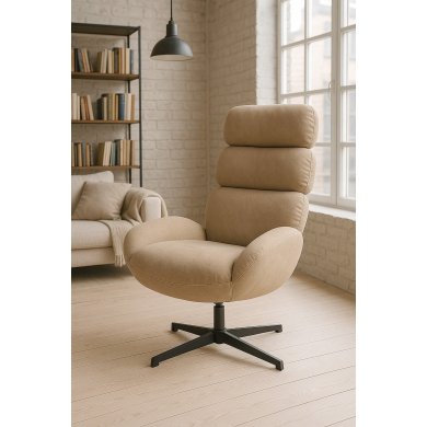 Кресло мягкое поворотное Kontrast AXEL Welur Бежевый 5.01.83987 фото - 10