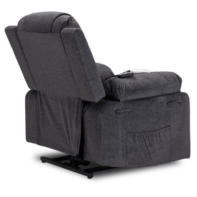 Кресло мягкое раскладное массажное с реклайнером Mebel Elit FENIX 2 Темно-серый ME.FENIX2/P/T/FW фото - 9