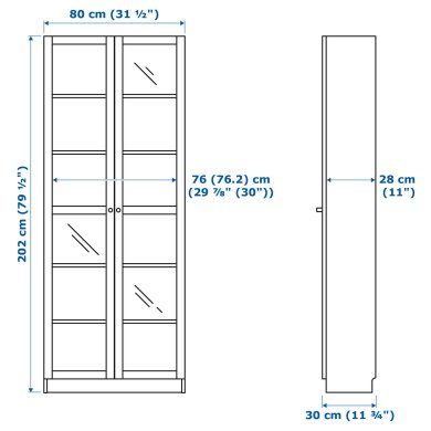 IKEA Вітрина BILLY / OXBERG (ИКЕА БИЛЛИ / OXBERG) 69017828 фото - 2