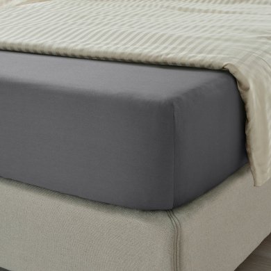 Простынь на резинке NATTJASMIN 160x200 см Серый - 10 IKEA Простынь на резинке NATTJASMIN 160x200 см Серый (ИКЕА NATTJASMIN) 80442674 фото - 10