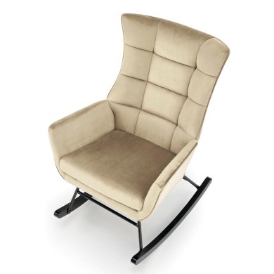 Кресло-качалка мягкое Halmar BAZALTO Бежевый V-CH-BAZALTO-FOT-BEŻOWY фото - 5