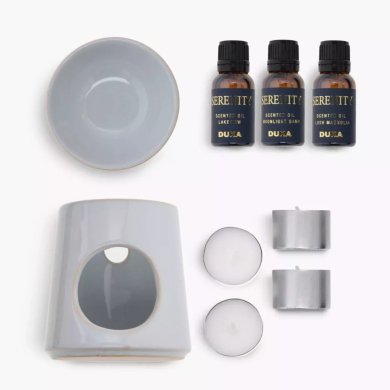 Набор ароматических масел с горелка Duka SERENITY Серый 2221430 фото - 2