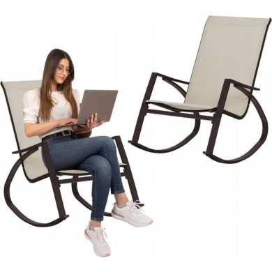 Садове крісло-качалка Garden Line ANH3859 Коричневий ANH3859 фото - 2