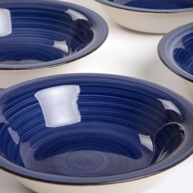Набір глибоких тарілок Homla OBLAN 21 см 4 шт Синій 230165 фото - 4