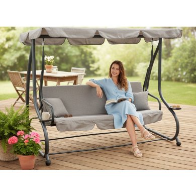 Садовые качели Garden Line 210x120x170 см Серый KRE3095 фото - 9