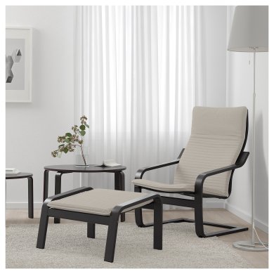 IKEA Кресло-качалка POANG Светло-бежевый (ИКЕА ПОАНГ) 39240792 фото - 4