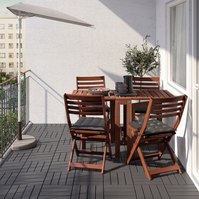 IKEA Садовый зонт с основой LILLEO/BRAMSON 150х100 см Серый (ИКЕА ЛИЛЛЕО/БРАМСОН) 59440101 фото - 7