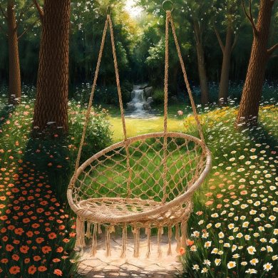 Підвісне крісло Garden Line IDAHO Бежевий HAM2696/beige фото - 7