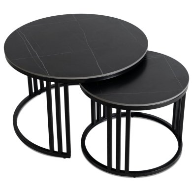 Комплект журнальных столов Mebel Elit JERRY Marmur Черный ME.JERRY/CZCER/L фото - 4