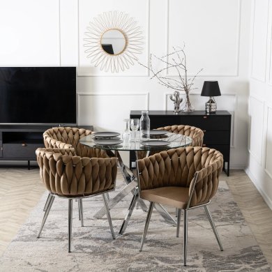 Обеденный стул Mebel Elit SORELLA Welur Бежевый ME.SORELLA/BZ/CH/V/K фото - 5