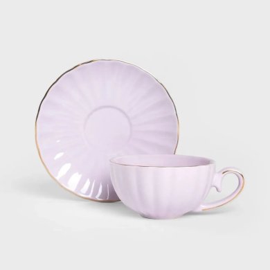 Чашка с блюдцем Homla MINA 200 мл Фиолетовый 238981 фото - 6