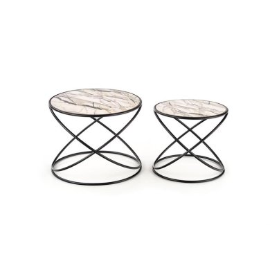 Комплект журнальных столов Halmar SUSANNA Marmur 2 шт Белый V-CH-SUSANNA-LAW фото - 4