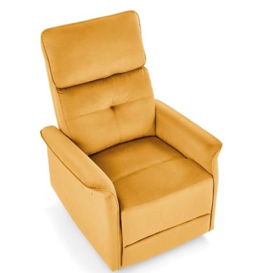 Кресло мягкое раскладное с реклайнером Halmar SEMIR Welur Горчичный V-CH-SEMIR-FOT-MUSZTARDOWY фото - 8