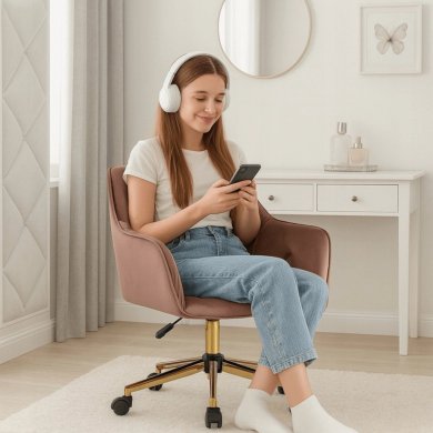 Офисное кресло Mebel Elit KONOR Welur Розовый ME.KONOR/R/ZL/V/FO фото - 10