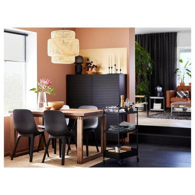 IKEA Обідній стілець ODGER Чорний (ИКЕА Оджер) 50457313 фото - 16