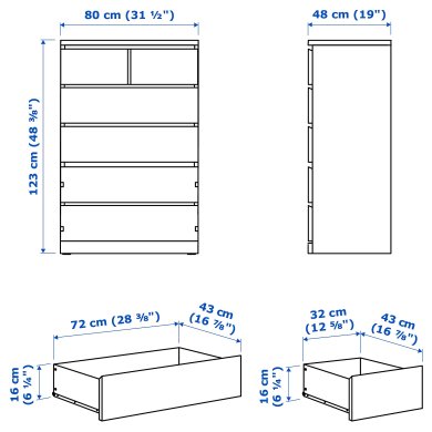 IKEA Комод MALM (ИКЕА МАЛЬМ) 60403602 фото - 6