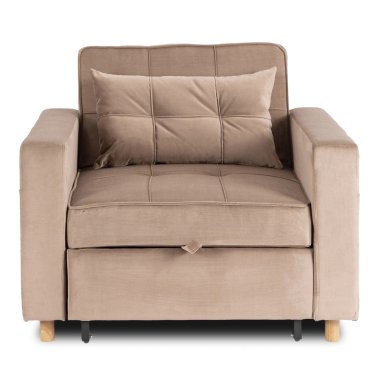 Кресло мягкое раскладное Mebel Elit SOLOR Welur Бежевый ME.SOLOR2/BZ/V/FW фото - 2