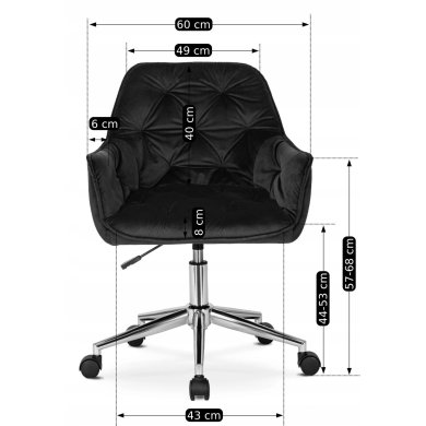 Офисное кресло Mebel Elit MONA Черный ME.MONA/CZ/CH/V/FO фото - 12