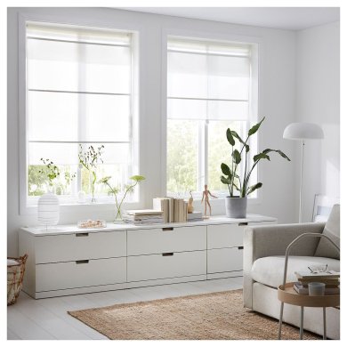 IKEA Римська штора RINGBLOMMA 120x160 см Білий (ИКЕА RINGBLOMMA) 90264204 фото - 3