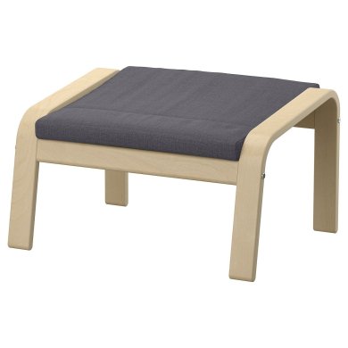 IKEA Подставка для ног POANG Темно-серый (ИКЕА ПОЭНГ) 79388475