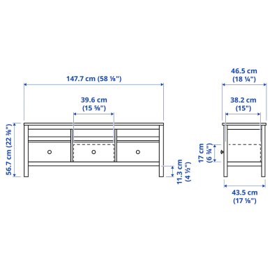 Тумба під ТВ HEMNES - 20 IKEA Тумба під ТВ HEMNES (ИКЕА ХЕМНЭС) 80297021 фото - 20