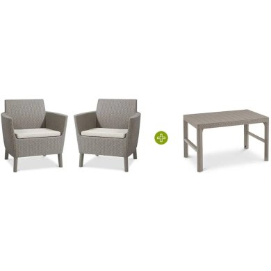 Комплект садовой мебели Keter SALEMO DUO/LYON Капучино 004120 фото - 2